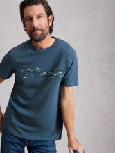 Load image into Gallery viewer, WHITE STUFF<BR>
Fish Tee<BR>
Navy<BR>
