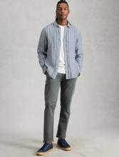Load image into Gallery viewer, WHITE STUFF<BR>
Keswick Long Sleeve Stripe Linen<BR>
Blue<BR>
