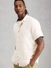 Load image into Gallery viewer, WHITE STUFF<BR>
Keswick Short Sleeve Linen Shirt<BR>
White<BR>
