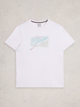 Load image into Gallery viewer, WHITE STUFF<BR>
Pedal Tee<BR>
White Print<BR>
