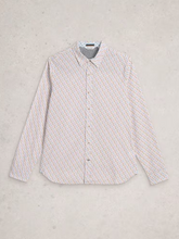 Load image into Gallery viewer, WHITE STUFF<BR>
Salcombe Long Sleeve Fish Shirt<BR>
White Print<BR>
