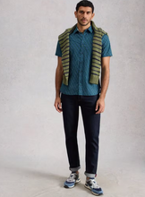 Load image into Gallery viewer, WHITE STUFF<BR>
Salcombe Short Sleeve Fish Shirt<BR>
Navy<BR>
