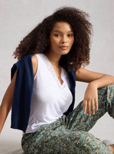 Load image into Gallery viewer, WHITE STUFF<BR>
Ellie Lace Vest Top<BR>
Black, White<BR>
