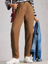 Load image into Gallery viewer, WHITE STUFF<BR>
Rowena Linen Trousers<BR>
Tan<BR>
