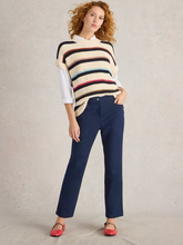 Load image into Gallery viewer, WHITE STUFF<BR>
Savannah Trousers<BR>
Navy<BR>
