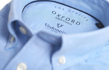 Load image into Gallery viewer, VEDONEIRE<BR>
Short Sleeve Oxford Shirt<BR>
Blue, Purple<BR>
