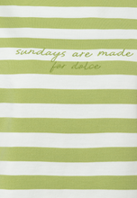 Load image into Gallery viewer, MORE AND MORE<BR>
Stripe T-Shirt<BR>
Green/White<BR>
