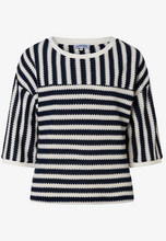 Load image into Gallery viewer, MORE AND MORE<BR>Striped Knit Jumper<BR>Navy/White<BR>
