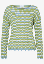 Load image into Gallery viewer, MORE AND MORE<BR>
Knit Jumper<BR>
Green/Blue<BR>
