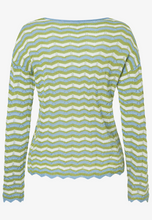 Load image into Gallery viewer, MORE AND MORE<BR>
Knit Jumper<BR>
Green/Blue<BR>
