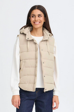 Load image into Gallery viewer, FRANSA<BR>
Beki Padded Gilet<BR>
Sand<BR>

