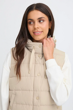 Load image into Gallery viewer, FRANSA<BR>
Beki Padded Gilet<BR>
Sand<BR>
