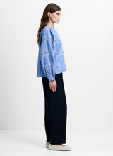 Load image into Gallery viewer, FRENCH CONNECTION<BR>
Grayson Peter Pan Collar<BR>
Blue<BR>
