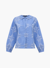 Load image into Gallery viewer, FRENCH CONNECTION<BR>
Grayson Peter Pan Collar<BR>
Blue<BR>
