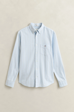 Load image into Gallery viewer, GANT<BR>
Classic Oxford Stripe Shirt<BR>
Sky, White<BR>

