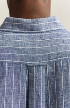 Load image into Gallery viewer, GANT<BR>
Linen Stripe Shirt<BR>
Persian Blue<BR>
