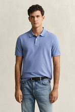 Load image into Gallery viewer, GANT<BR>
Shield Short Sleeve Pique Polo Shirt<BR>
Blue<BR>
