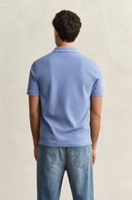 Load image into Gallery viewer, GANT<BR>
Shield Short Sleeve Pique Polo Shirt<BR>
Blue<BR>
