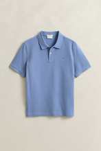 Load image into Gallery viewer, GANT<BR>
Shield Short Sleeve Pique Polo Shirt<BR>
Blue<BR>
