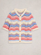Load image into Gallery viewer, WHITE STUFF<BR>
Isabela Wavy Cardigan<BR>
Ivory Multi<BR>
