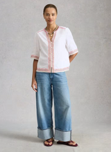 Load image into Gallery viewer, WHITE STUFF<BR>
Lizzie Embroidered Top<BR>
Multi Ivory<BR>
