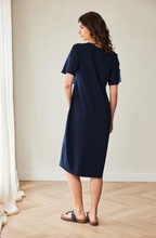 Load image into Gallery viewer, PERUZZI <BR>
3 Tone Linen Dress <BR>
Blue mix <BR>
