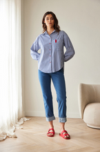 Load image into Gallery viewer, PERUZZI<BR>
Stripe Shirt<BR>
Navy<BR>

