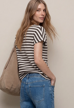 Load image into Gallery viewer, STREET ONE<BR>
Dropped Shoulder Knit Top<BR>
Brown, Navy, White<BR>

