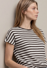 Load image into Gallery viewer, STREET ONE<BR>
Dropped Shoulder Knit Top<BR>
Brown, Navy, White<BR>
