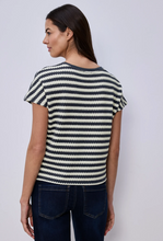 Load image into Gallery viewer, STREET ONE<BR>
Dropped Shoulder Knit Top<BR>
Brown, Navy, White<BR>
