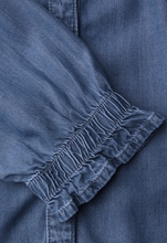Load image into Gallery viewer, STREET ONE<BR>
Ruffle Blouse<BR>
Denim<BR>
