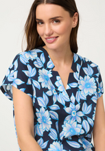 Load image into Gallery viewer, OLSEN<BR>
Floral Blouse<BR>
Blue<BR>

