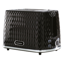 Load image into Gallery viewer, DAEWOO<BR>
Argyle 2 Slice Toaster<BR>
Black<BR>
