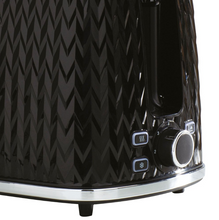 Load image into Gallery viewer, DAEWOO<BR>
Argyle 2 Slice Toaster<BR>
Black<BR>
