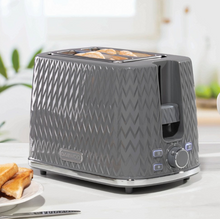 Load image into Gallery viewer, DAEWOO<BR>
Argyle 2 Slice Toaster<BR>
Grey<BR>
