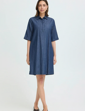 Load image into Gallery viewer, FRANSA<BR>
Larissa Dress<BR>
Blue<BR>
