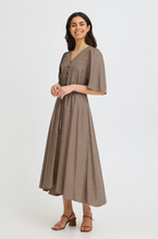 Load image into Gallery viewer, FRANSA<BR>
Laya Polka Dot Dress<BR>
Coffee<BR>
