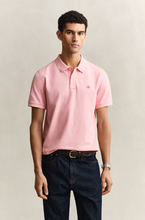 Load image into Gallery viewer, GANT<BR>
Shield Short Sleeve Pique Polo Shirt<BR>
Blue, Pink<BR>
