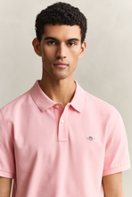 Load image into Gallery viewer, GANT<BR>
Shield Short Sleeve Pique Polo Shirt<BR>
Blue, Pink<BR>
