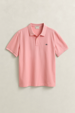Load image into Gallery viewer, GANT<BR>
Shield Short Sleeve Pique Polo Shirt<BR>
Blue, Pink<BR>
