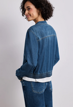 Load image into Gallery viewer, STREET ONE<BR>
Denim-look blouson with zipper<BR>
Denim<BR>
