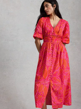 Load image into Gallery viewer, WHITE STUFF<BR>
Leela Midi Dress<BR>
Pink<BR>
