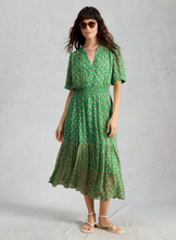 Load image into Gallery viewer, WHITE STUFF<BR>
Yuki Midi Dress<BR>
Green<BR>
