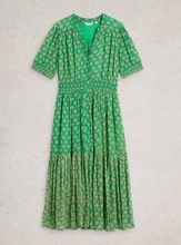 Load image into Gallery viewer, WHITE STUFF<BR>
Yuki Midi Dress<BR>
Green<BR>
