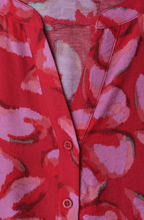 Load image into Gallery viewer, STREET ONE<BR>
Midi Dress with Split Neck and Print<BR>
Pink/Red<BR>
