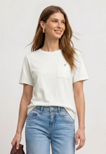 Load image into Gallery viewer, STREET ONE<BR>
T-shirt with round neck and chest pocket<BR>
White<BR>
