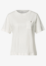 Load image into Gallery viewer, STREET ONE<BR>
T-shirt with round neck and chest pocket<BR>
White<BR>
