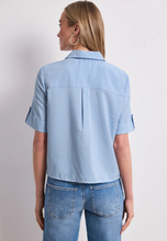 Load image into Gallery viewer, STREET ONE<BR>
Stripe Blouse<BR>
Blue<BR>
