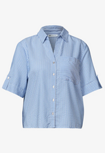 Load image into Gallery viewer, STREET ONE<BR>
Stripe Blouse<BR>
Blue<BR>
