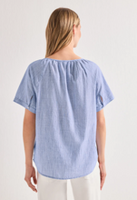 Load image into Gallery viewer, STREET ONE<BR>
Chambray Blouse<BR>
Blue<BR>
